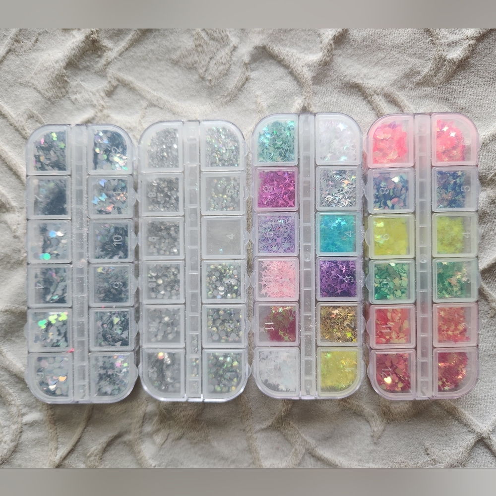 Assorted Nail Decals/Rhinestones/Decor/Glitter